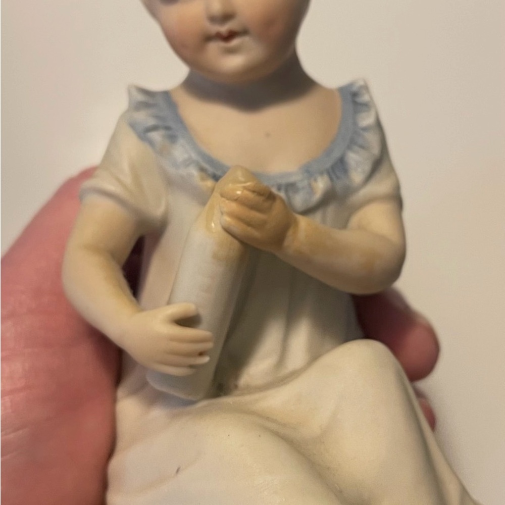 Vintage German Dresden Bisque Piano Baby - Picture 7 of 7